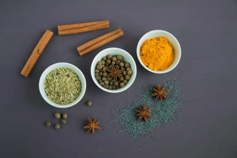 cinnamon, star anise, turmeric